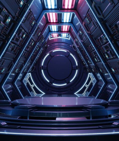 futuristic-sci-fi-empty-podium-room-with-product-presentation-3d-rendering